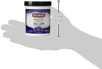 Weiman Fine Jewelry Cleaner Liquid with Cleaning Brush Restores Shine & Brilliance to Gold, Platinum, Precious Gemstones & Diamond Jewelry, 6 Oz