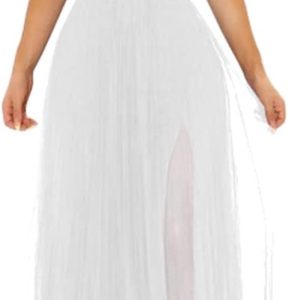 XXTAXN Women's Sexy Deep V Neck Split Cocktail Party Formal Bridesmaid Maxi Dress