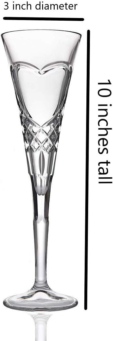 Godinger European Made True Love Champagne Flute Pair Toasting Glasses