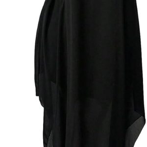 Verdusa Women's Fall Formal Wedding Guest Dress Halter Flowy Sleeveless Asymmetrical Boho Maxi Dress