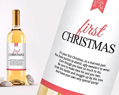 Marriage Milestones Wine Bottle Labels, Set of 5 Waterproof Wine Bottle Labels, Wedding Gift, Marriage Milestones, Wedding Firsts