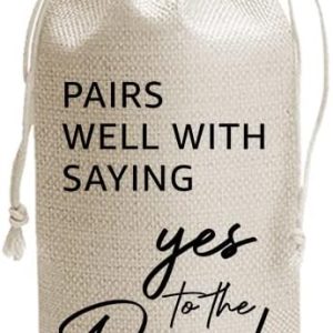DOI-LANEE Bride Gifts Wine Bag, Present for Brides from Bridesmaid, Mr and Mrs Wedding Gift, Wine Bag for Bestie Friend, Engagement Gift, Wedding Party Decorations