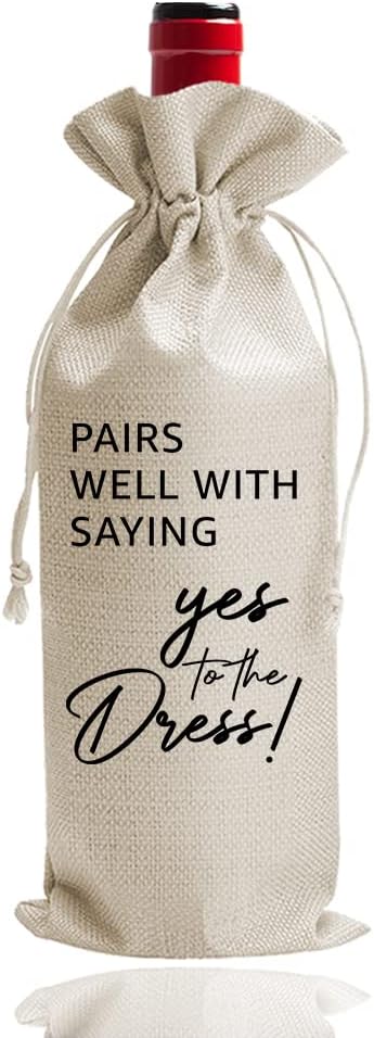 DOI-LANEE Bride Gifts Wine Bag, Present for Brides from Bridesmaid, Mr and Mrs Wedding Gift, Wine Bag for Bestie Friend, Engagement Gift, Wedding Party Decorations
