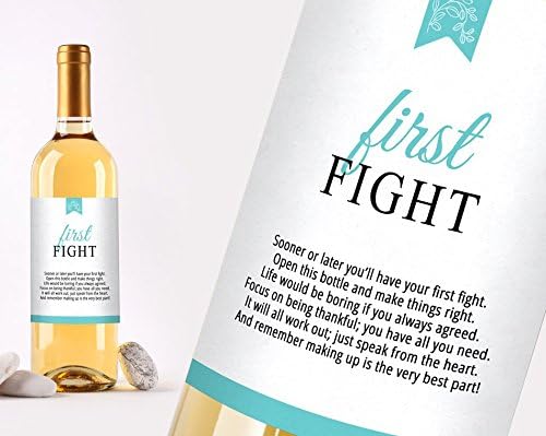 Marriage Milestones Wine Bottle Labels, Set of 5 Waterproof Wine Bottle Labels, Wedding Gift, Marriage Milestones, Wedding Firsts