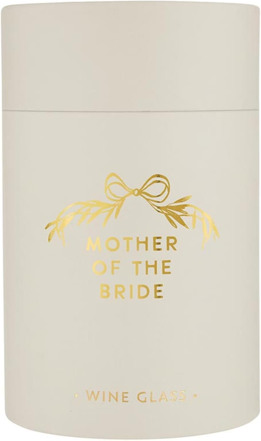 Santa Barbara Design Studio Wedding Party Gift Boxed Wine Glasses Gold Foil Stemless Wine Glass, 17-Ounce, Mother Of The Bride