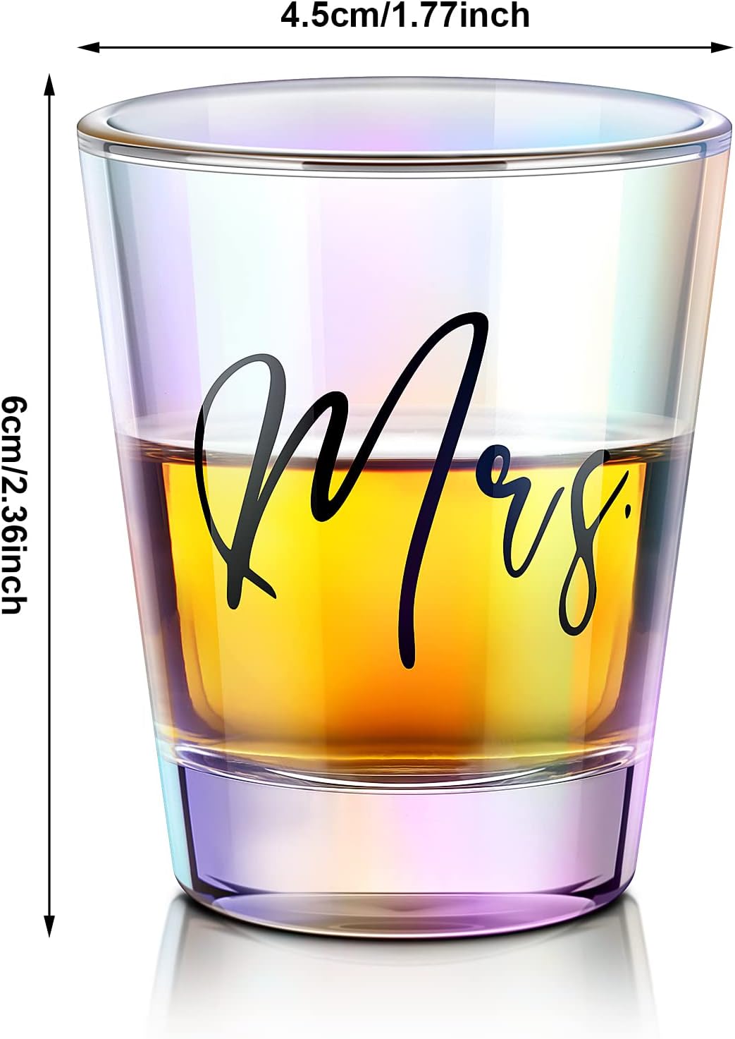 Sumind 2 Pcs Mr and Mrs Bride and Groom Wedding Wine Glasses Funny Bride 2 oz Mr and Mrs Engagement Gift Stemless Wine Glass for Newlyweds Couples(Black Lettering)