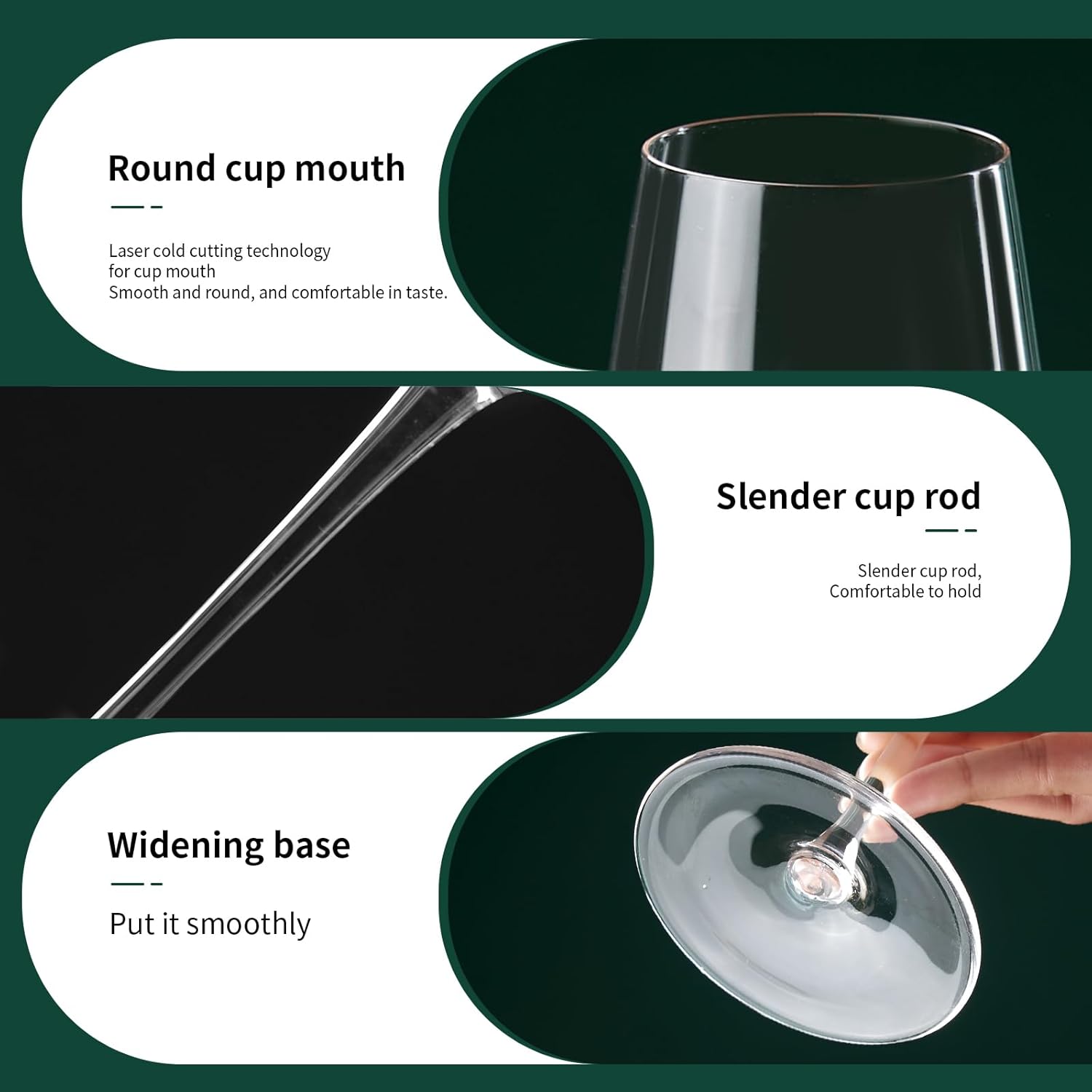 ACHEER Crystal Wine Glasses Set of 4 – Hand Blown Red Wine or White Wine Glass – 14Oz – Long Stem Wine Glasses Gift for Wedding, Anniversary, Christmas