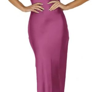 Satin V Neck Puffy Sleeves Silk Midi Dresses Empire Waist Elegant Tie Back Formal Cocktail Dress for Women Wedding Guest