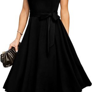 DRESSTELLS Women's Cocktail Dresses, Formal Wedding Guest Modest Church Vintage Holiday Party Evening Dress