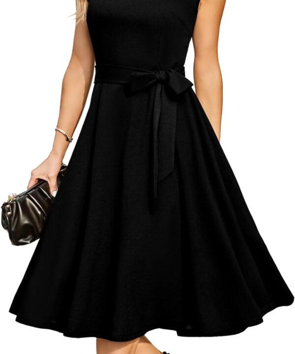 DRESSTELLS Women's Cocktail Dresses, Formal Wedding Guest Modest Church Vintage Holiday Party Evening Dress