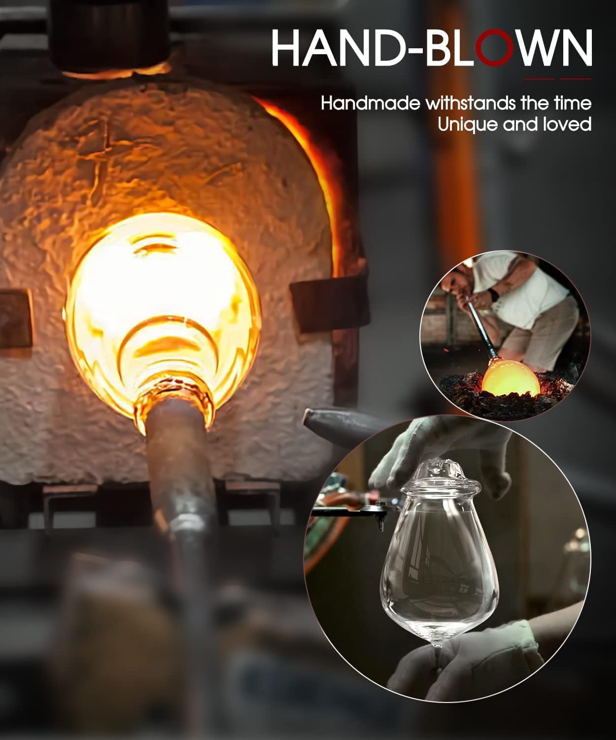 LUNA & MANTHA White Wine Glasses Set of 4, Crystal Wine Glasses with Stem, Hand Blown 14oz, Perfect for RedWhite Gift Packaging for Daily Use, Father’s Day, Wedding Anniversary or Birthday