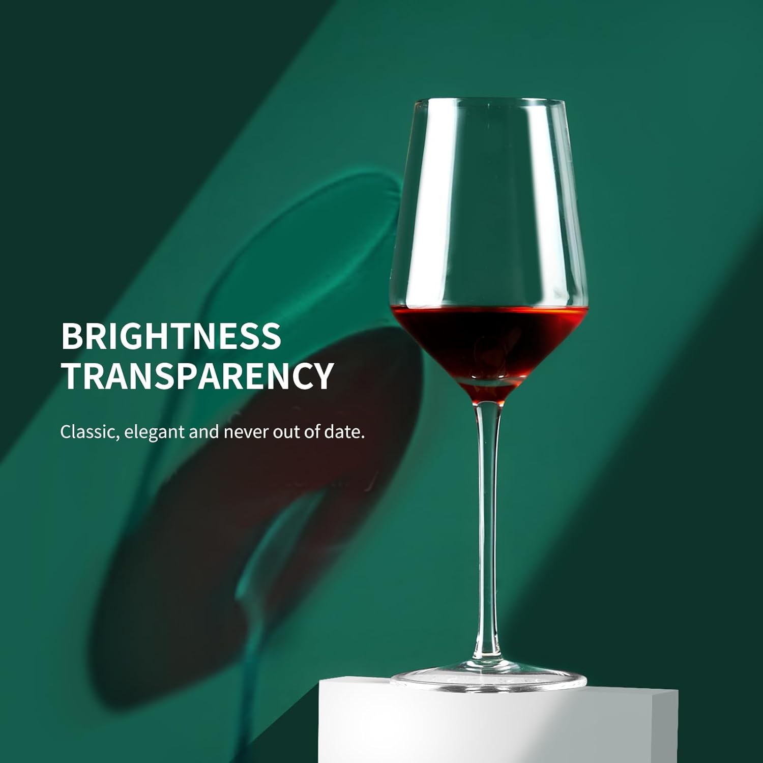 ACHEER Crystal Wine Glasses Set of 4 – Hand Blown Red Wine or White Wine Glass – 14Oz – Long Stem Wine Glasses Gift for Wedding, Anniversary, Christmas