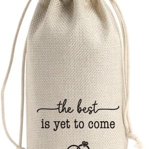 Engagement Wine Gift Bag Wedding Engaged Gifts for Newlyweds Couple Women Men Bridal Shower Gifts for Bride and Groom Pairs Well with Wedding Planning The Best Is Yet to Come Wine Bags