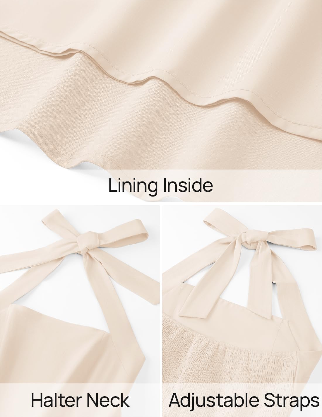 ZESICA Women’s Summer Sleeveless Halter Midi Dress 2025 Off Shoulder High Waist Swing Flowy Beach Long Dresses