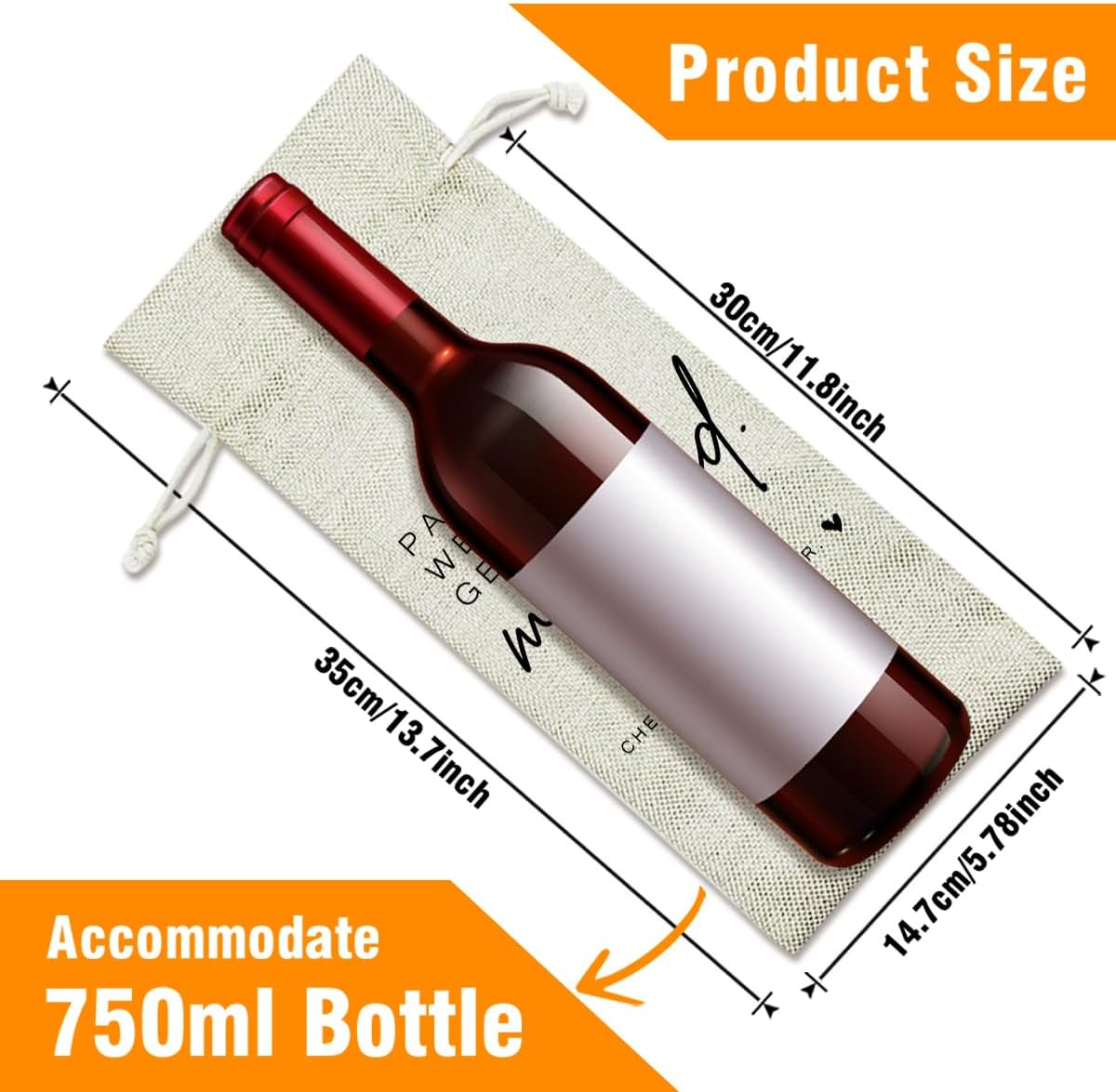 DOI-LANEE Wedding Wine Gift Bag Married Gifts for Bride Groom Bridal Shower Gifts Engagement Wedding Party Decorations Supplies Newlywed Honeymoon, 1 Pcs Burlap Wine Bottle Cover Bag – DL366