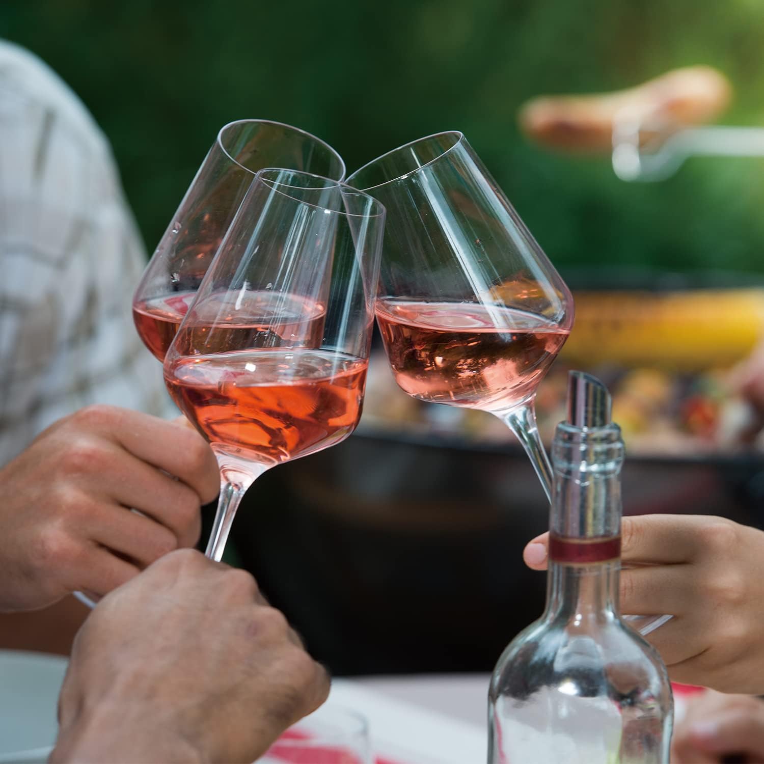 Chouggo Wine Glasses Set of 6, Hand Blown Crystal Red Wine or White Wine Glass – 15Oz, Hand Crafted by Artisans – Gifts for Women, Men, Wedding, Anniversary, Christmas, Birthday