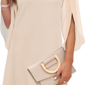 RUMIA Womens Cocktail Dresses Flutter Sleeve Wedding Guest Dresses for Women 2025 Trendy