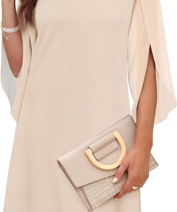 RUMIA Womens Cocktail Dresses Flutter Sleeve Wedding Guest Dresses for Women 2025 Trendy