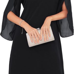 GRACE KARIN Womens Chiffon Dresses Flutter Sleeve Party Wedding Cocktail Dress Size 8-20