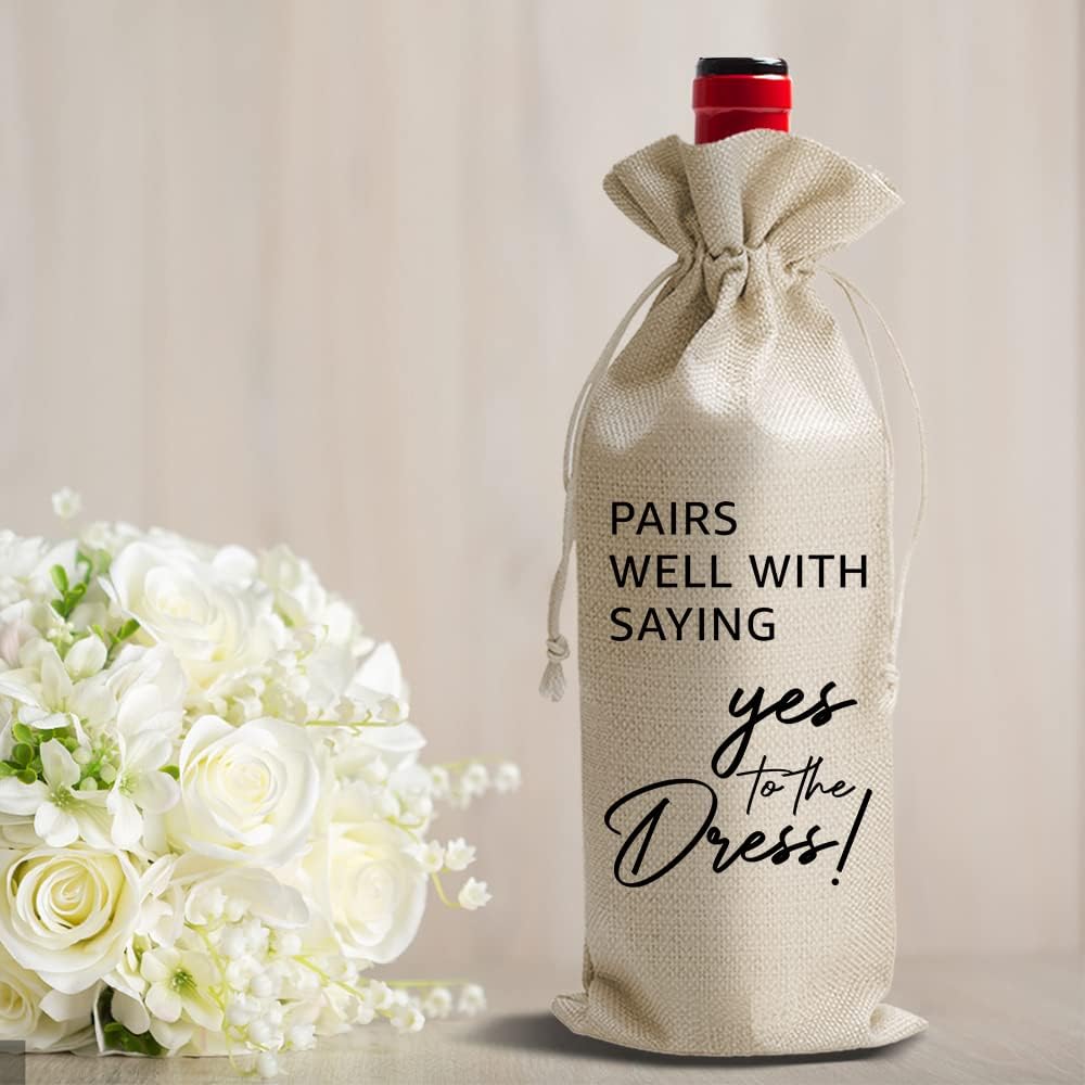 DOI-LANEE Bride Gifts Wine Bag, Present for Brides from Bridesmaid, Mr and Mrs Wedding Gift, Wine Bag for Bestie Friend, Engagement Gift, Wedding Party Decorations