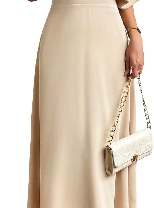 Floerns Women's V Neck Half Sleeve Ruched Cocktail Evening A Line Long Dress