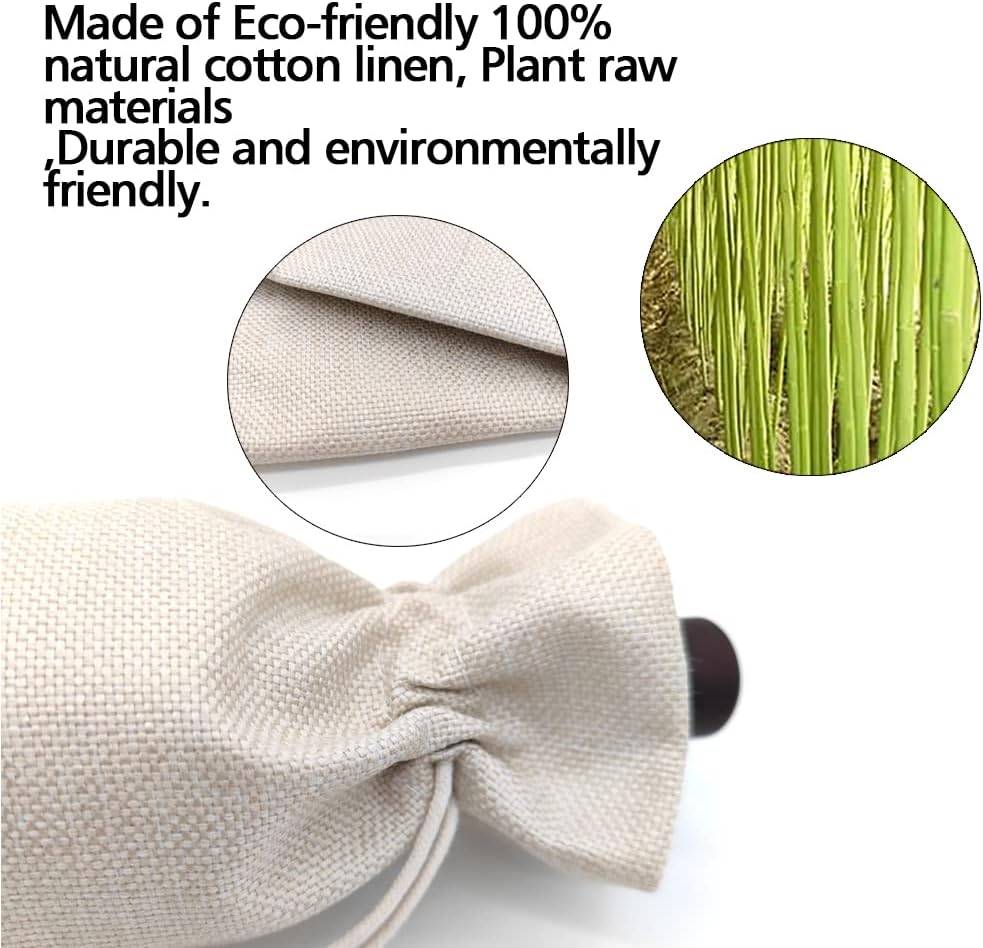 Socive Wedding Wine Bag, Linen Wine Gift Bag, Wedding Couples Gifts, Bride and Groom Gift, Pairs Well with Getting Married(5SW105)