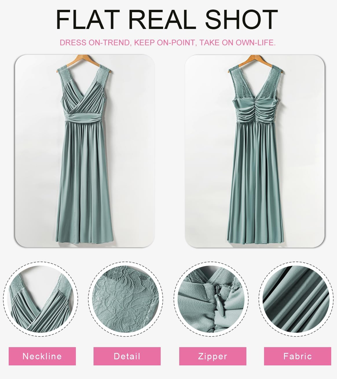 Dokotoo Womens 2025 Formal Dresses Wrap V-Neck Ruched Sexy Bridesmaid Wedding Guest Maxi Dresses