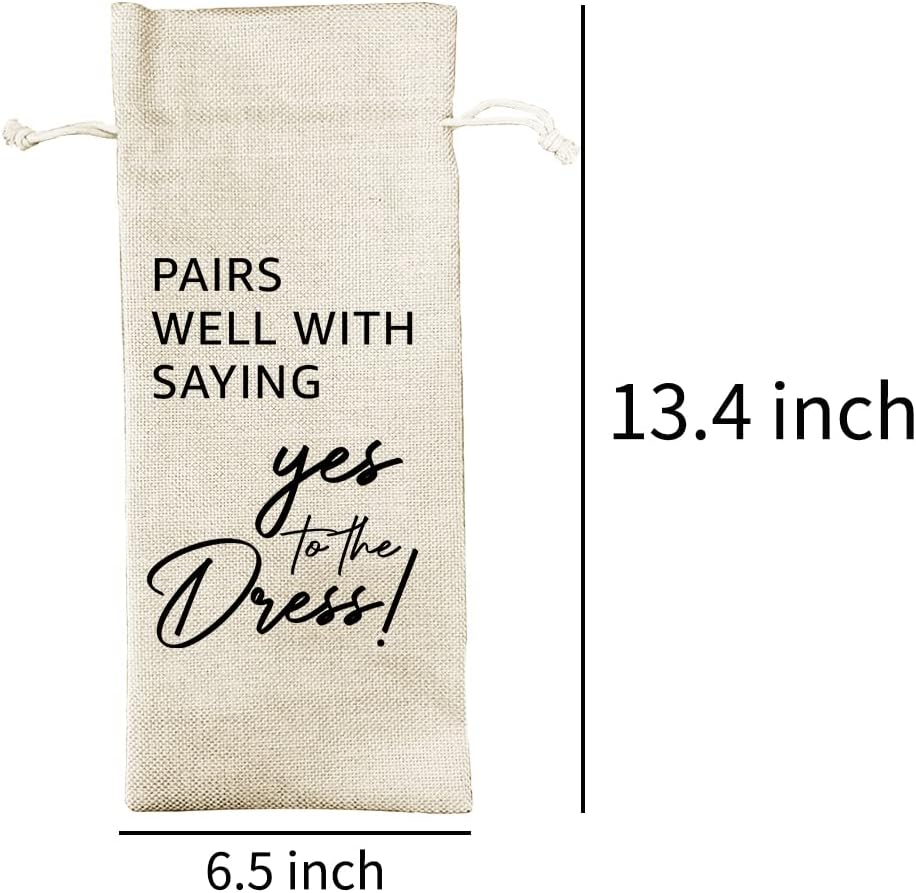 DOI-LANEE Bride Gifts Wine Bag, Present for Brides from Bridesmaid, Mr and Mrs Wedding Gift, Wine Bag for Bestie Friend, Engagement Gift, Wedding Party Decorations