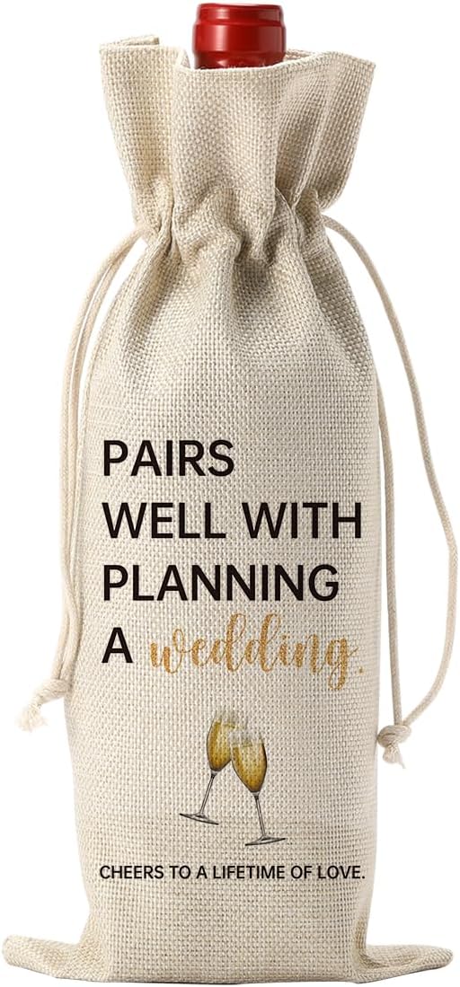 Wedding Gift for Mr and Mrs Engagement Gifts for Couples Women Bride to Be Gifts Wedding Wine Bag