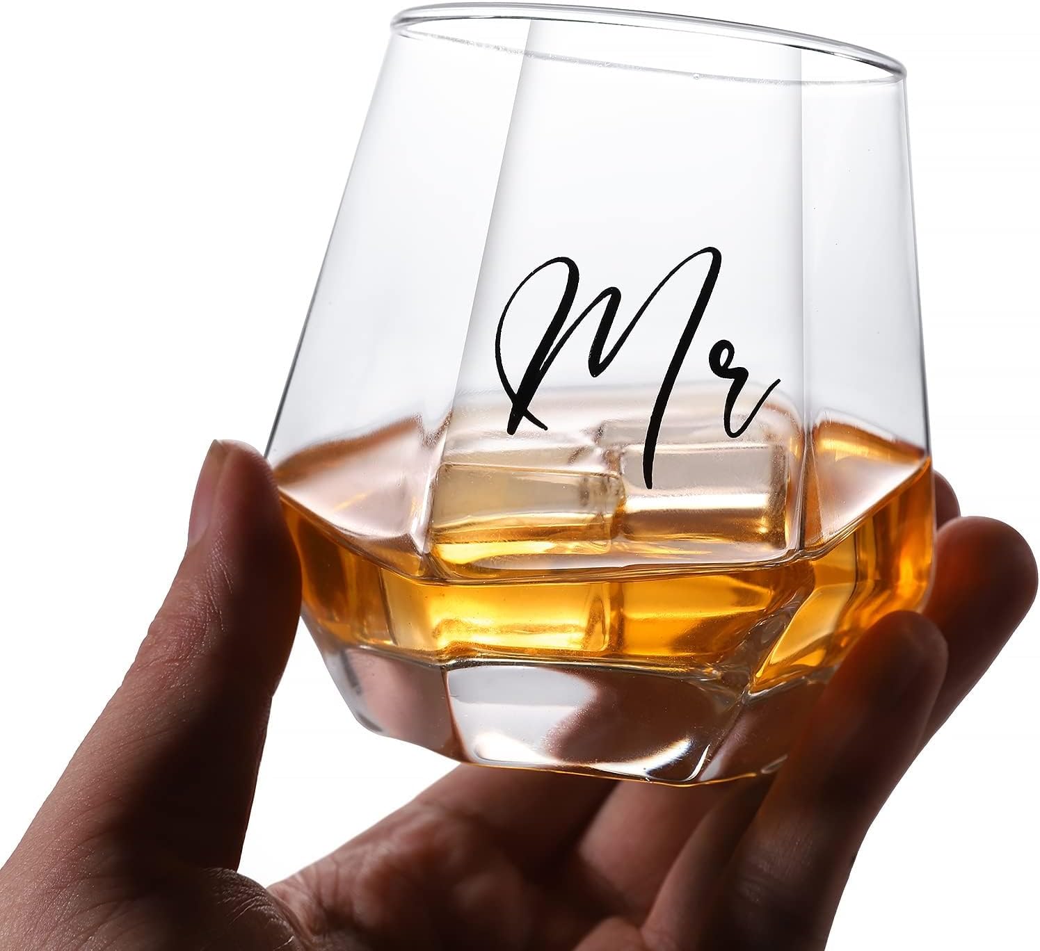 Mr and Mrs Wine Glasses Wedding Gifts for Bride and Groom -Gifts for Bridal Shower Engagement Wedding and Married Anniversary-His & Hers, Engagement Gift