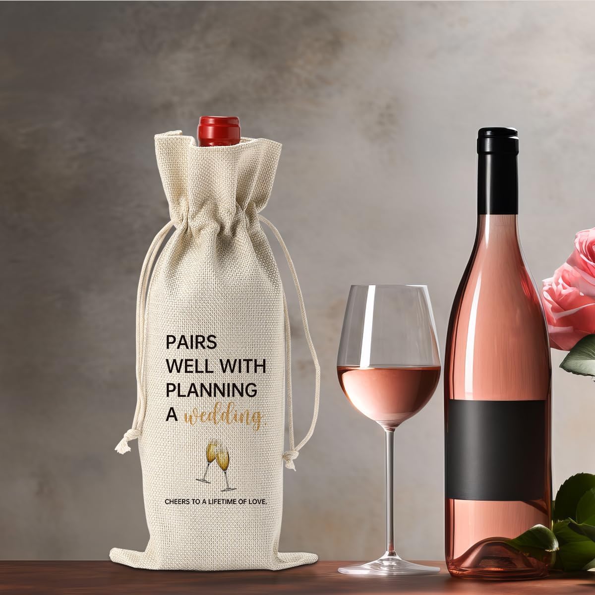 Wedding Gift for Mr and Mrs Engagement Gifts for Couples Women Bride to Be Gifts Wedding Wine Bag