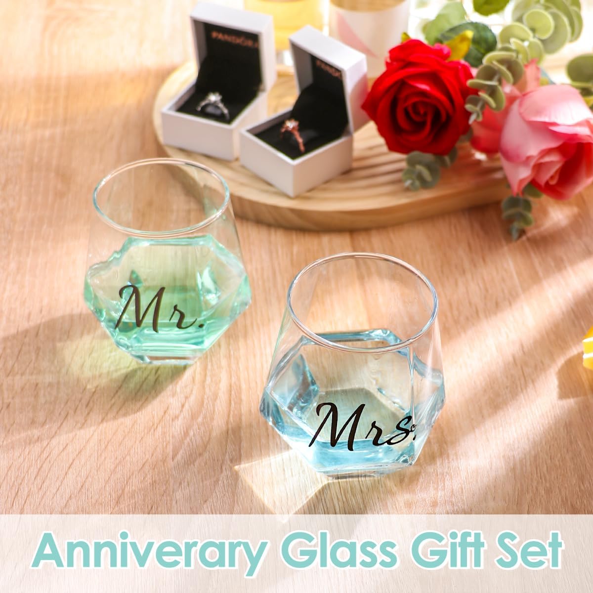 Mr and Mrs Wine Glasses Wedding Gifts,Wedding Glasses for Bride and Groom,Bride and Groom Champagne Glasses Engagement Gift, Wine Glasses for Anniversary His and Hers Gifts