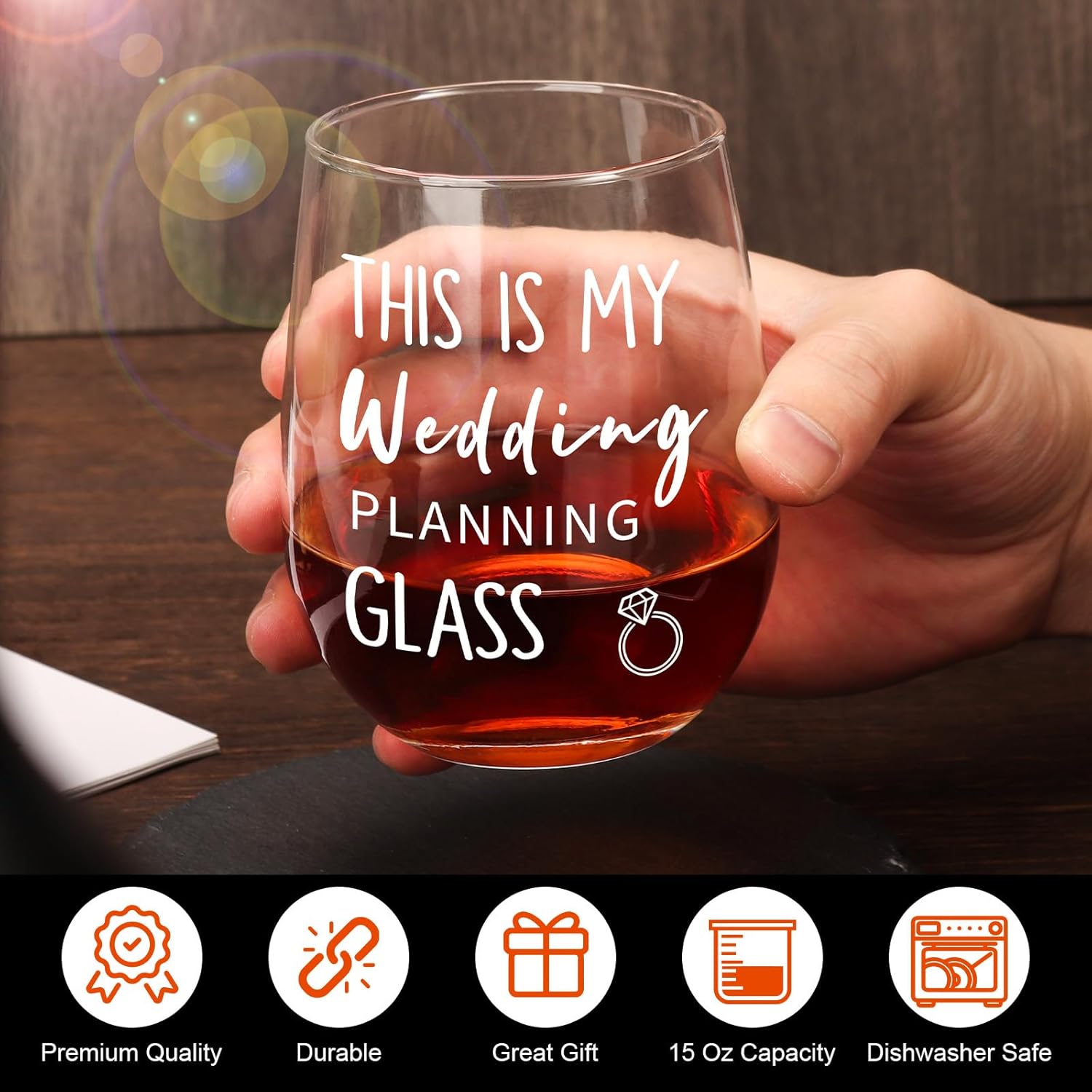 Wedding Engagement Gifts for Couple, Mr & Mrs Gift, Newlywed Wine Bag & Glass Pairs