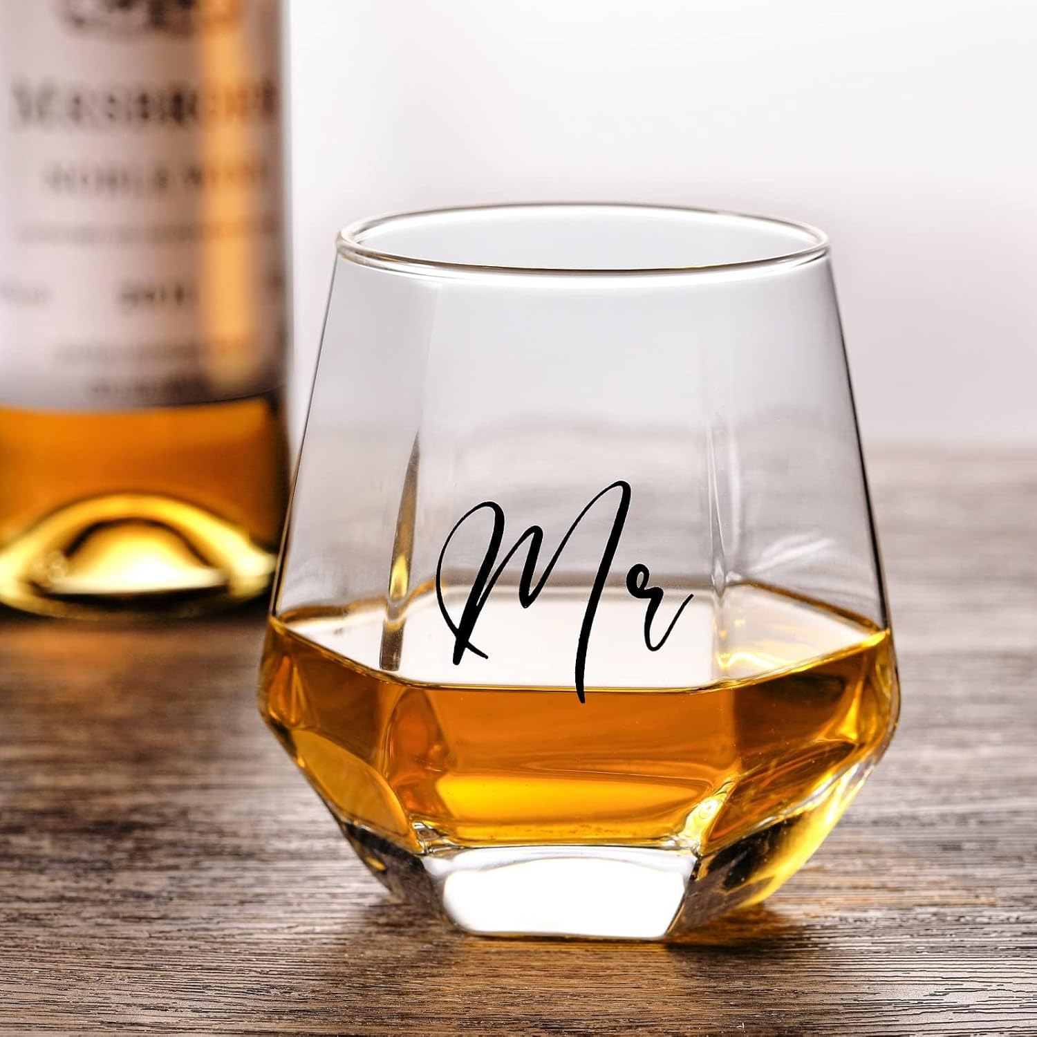 Mr and Mrs Wine Glasses Wedding Gifts for Bride and Groom -Gifts for Bridal Shower Engagement Wedding and Married Anniversary-His & Hers, Engagement Gift