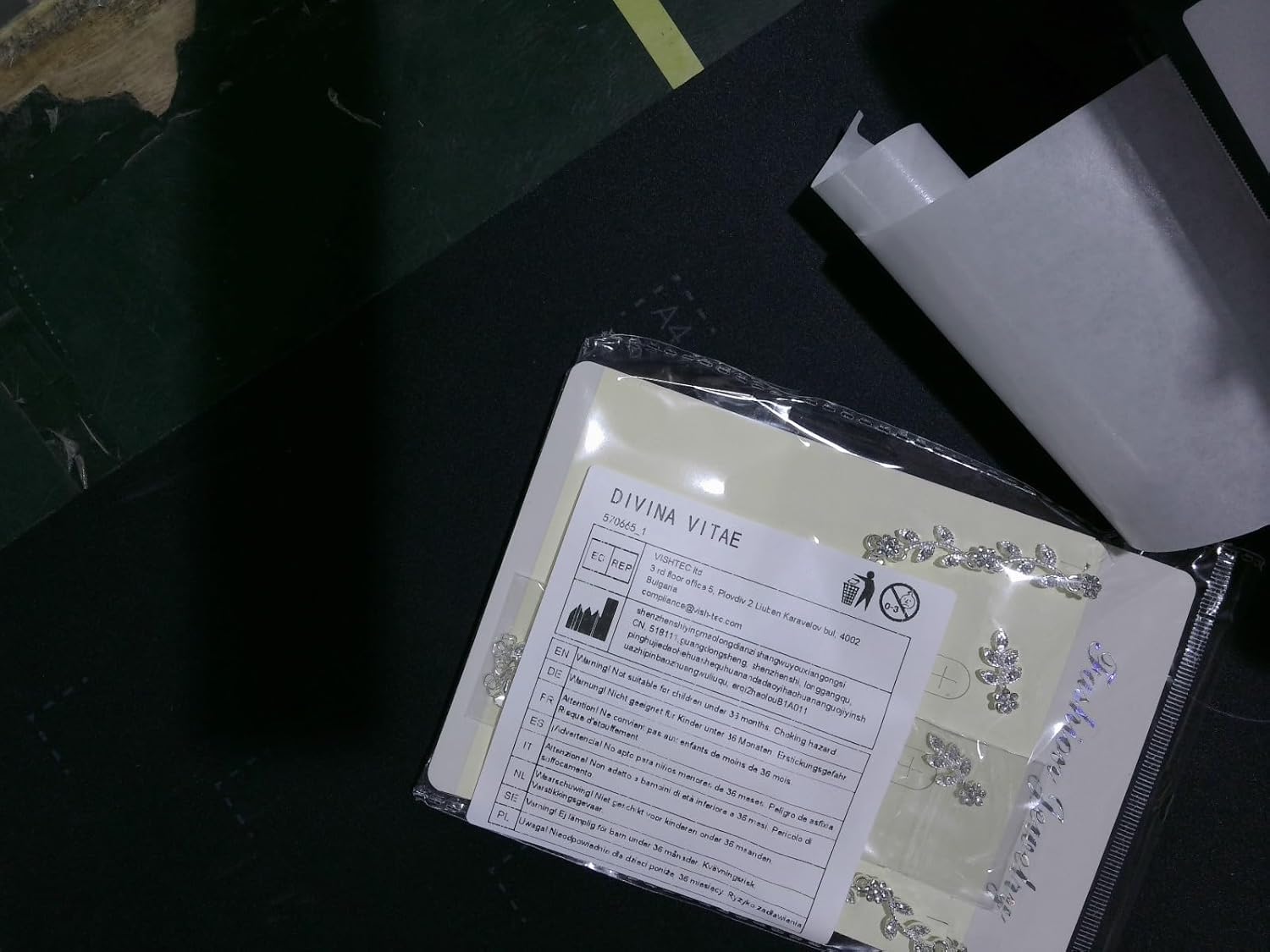 DIVINA VITAE 4 Pcs Crystal Rhinestone Wedding Set for Women Silver Wedding Necklace and Earring Set Bridal Bridesmaid Prom Costume Formal Jewelry Sets Accessories