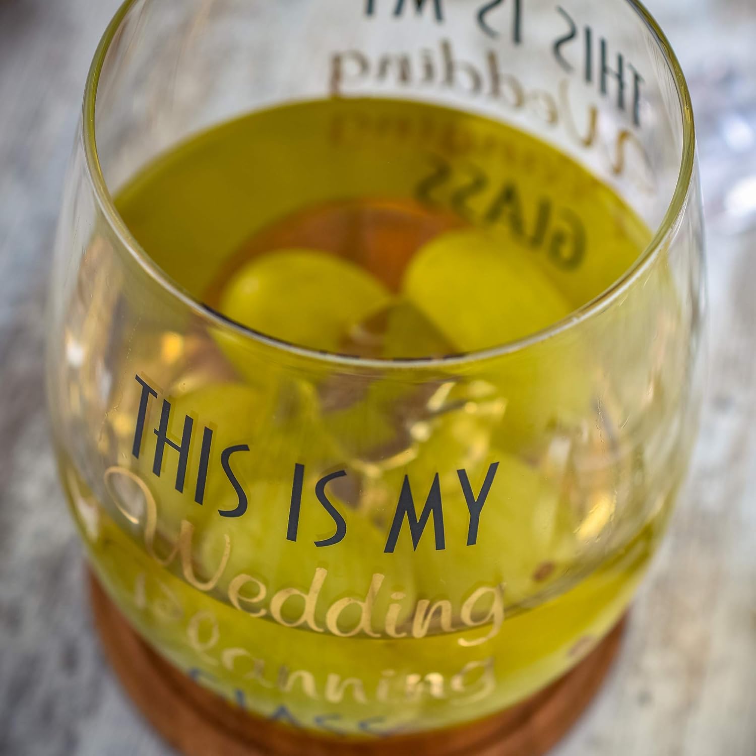 Greenline Goods Toasting Glasses for Bride and Groom | Set of Two (1 Beer & 1 Stemless Wine Glass) – Engagement Bachelorette Gifts for Bride Wedding Planning