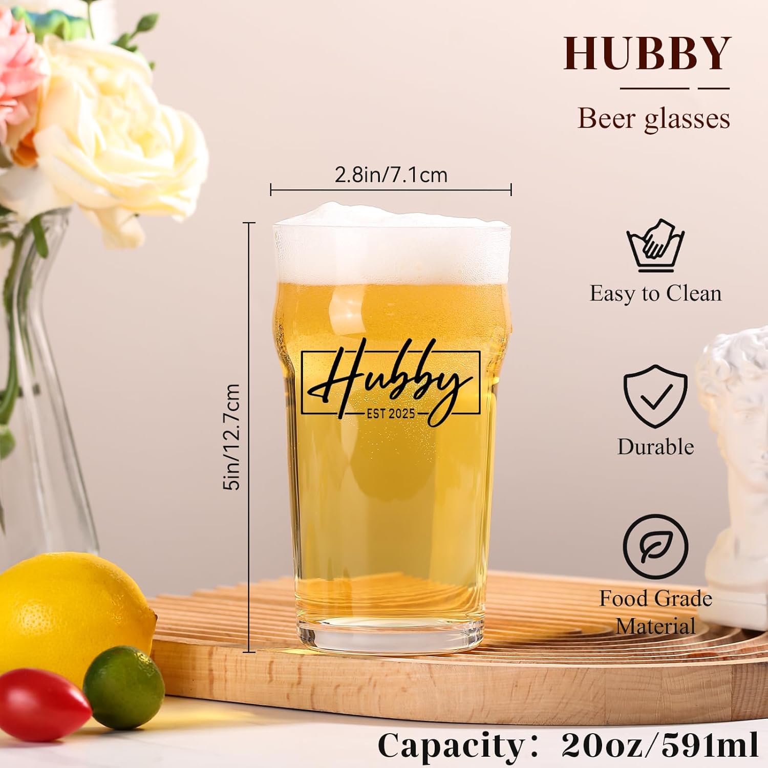 2025 Wedding Gifts for Couples – Engaged Gift & Bridal Shower Gifts for Bride, Hubby & Wifey Drink Glasses gifts for Him/Her, Mr and Mrs Couples present for Bride and Groom