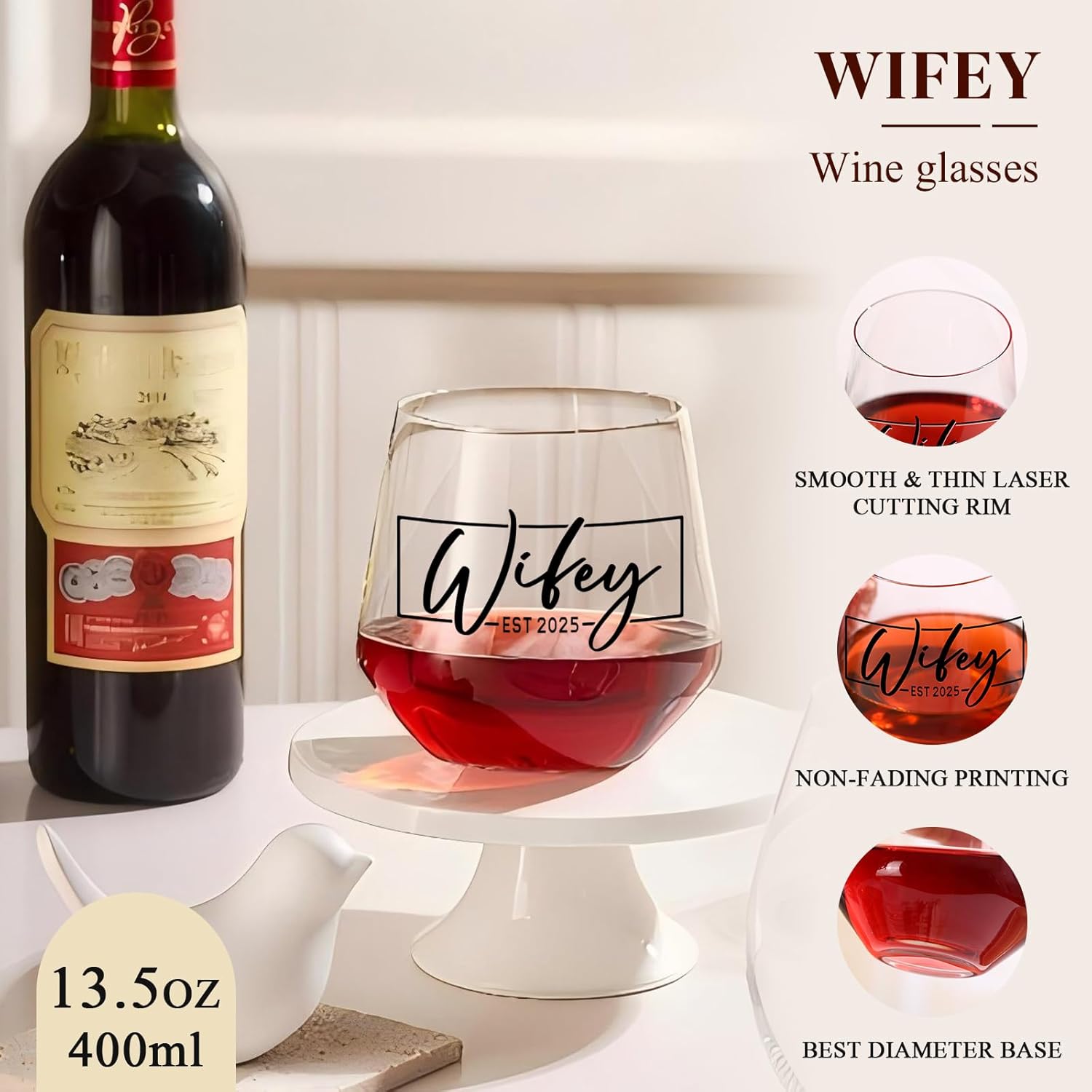 2025 Wedding Gifts for Couples – Engaged Gift & Bridal Shower Gifts for Bride, Hubby & Wifey Drink Glasses gifts for Him/Her, Mr and Mrs Couples present for Bride and Groom
