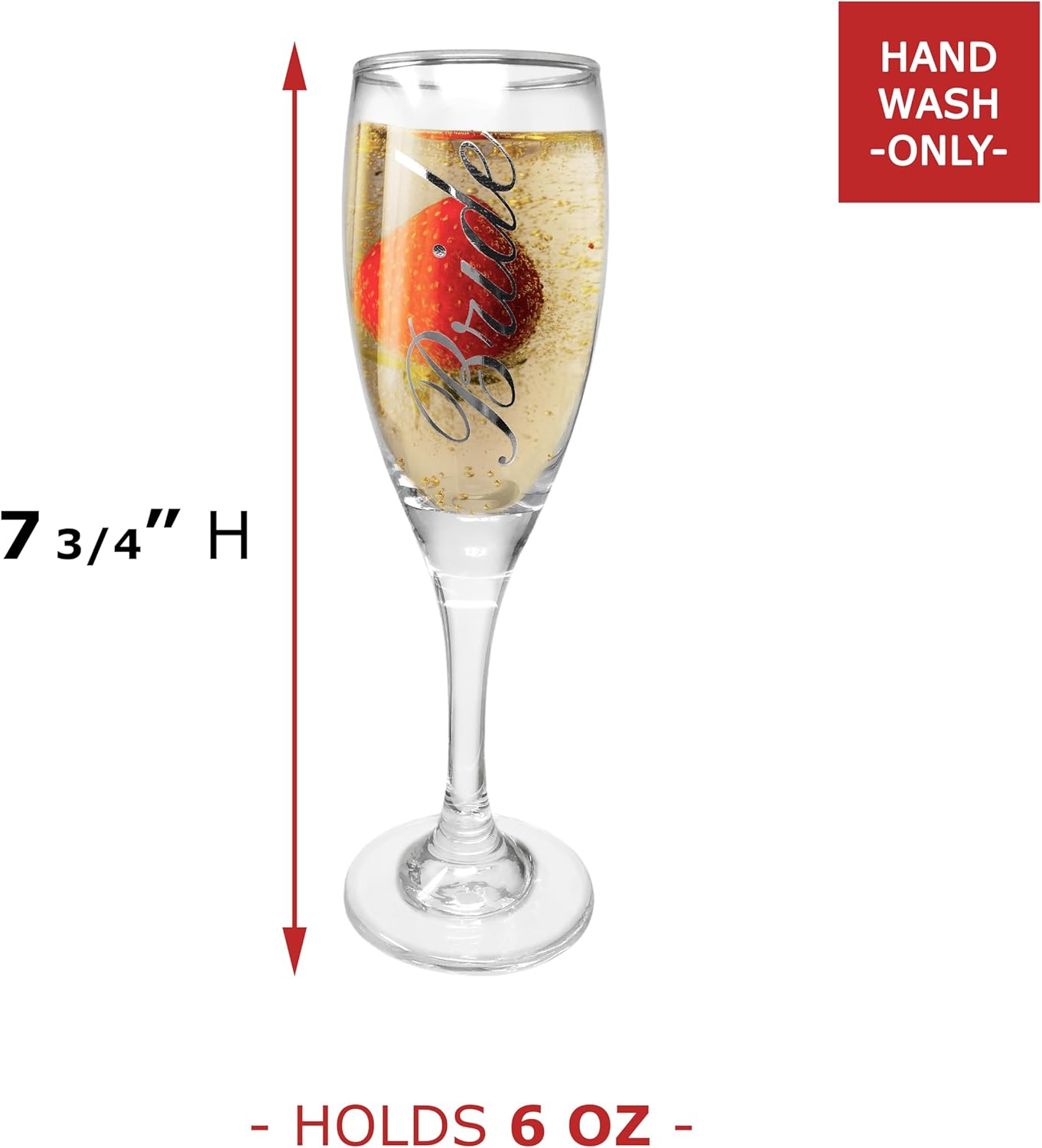 BANBERRY DESIGNS Bride and Groom Champagne Glasses Set of 2 Elegant Toasting Flutes Silver Wedding Champagne Set Wedding Glasses 6 oz