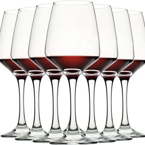Wine Glasses Set of 8, 12oz, Lead-free, Clear, Durable Glassware