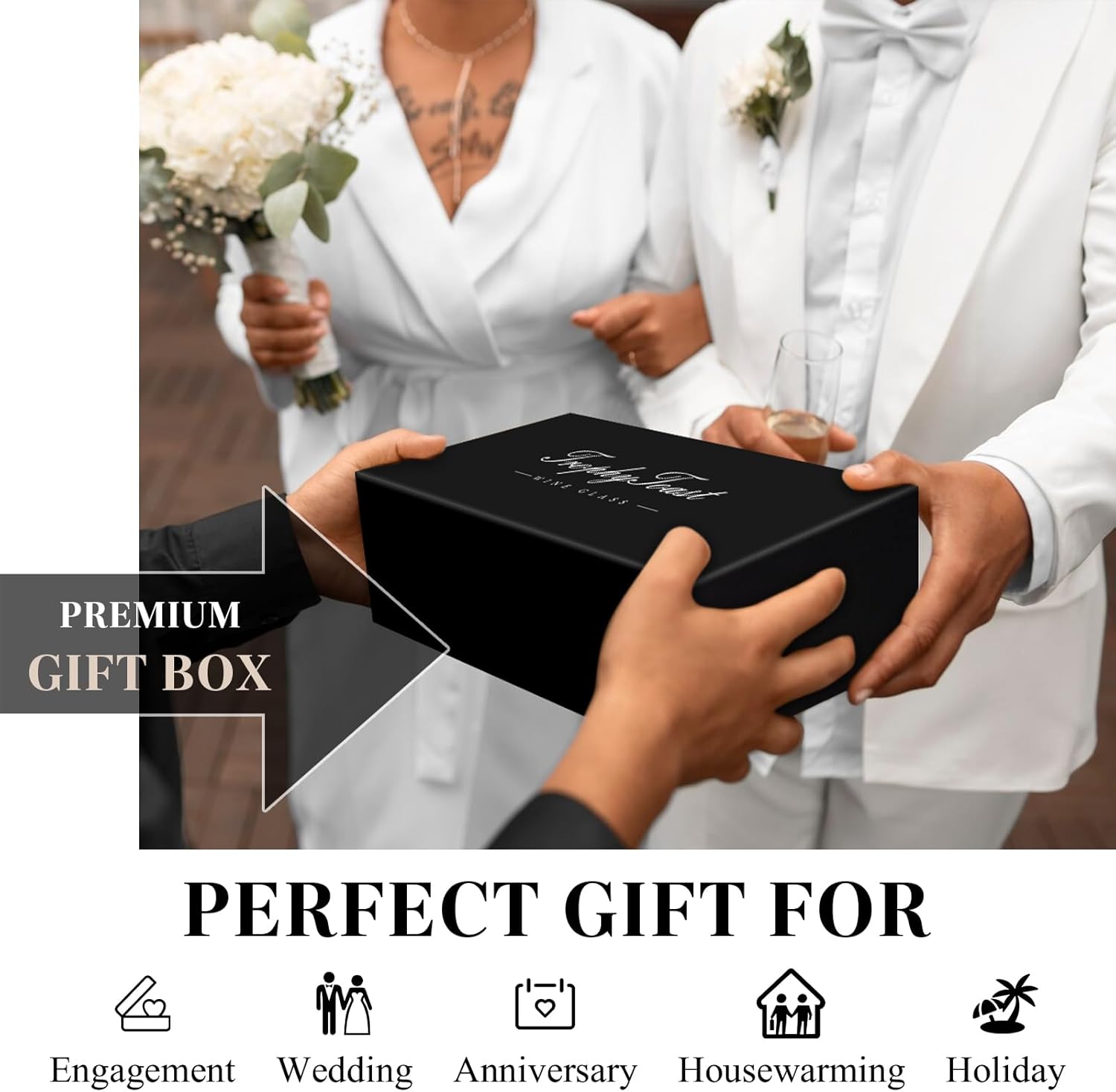 2025 Wedding Gifts for Couples – Engaged Gift & Bridal Shower Gifts for Bride, Hubby & Wifey Drink Glasses gifts for Him/Her, Mr and Mrs Couples present for Bride and Groom