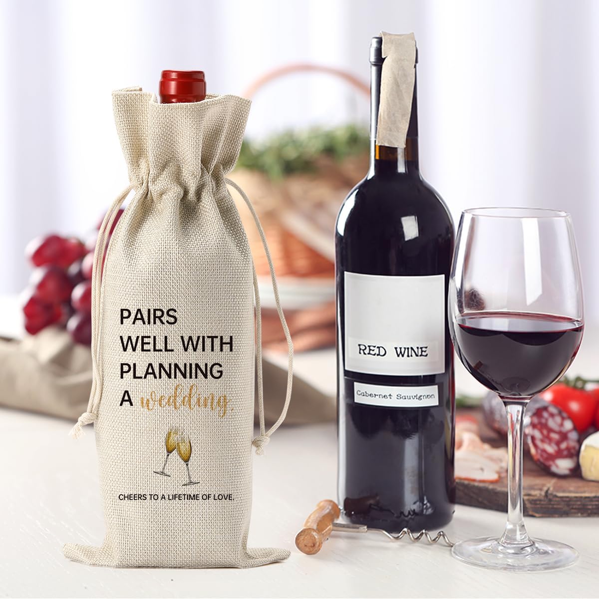 Wedding Gift for Mr and Mrs Engagement Gifts for Couples Women Bride to Be Gifts Wedding Wine Bag
