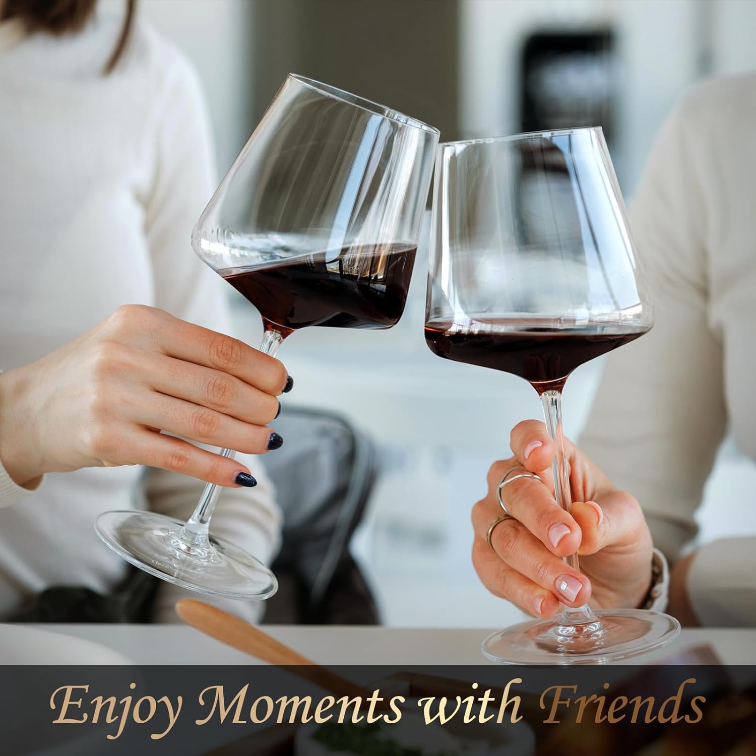 Chouggo 21Oz Wine Glasses Set of 6, Premium Crystal Large White Wine or Red Wine Glasses, Hand Blown Tall Long Stem Wine Glass – Gifts for Women, Men, Wedding, Anniversary, Christmas, Birthday