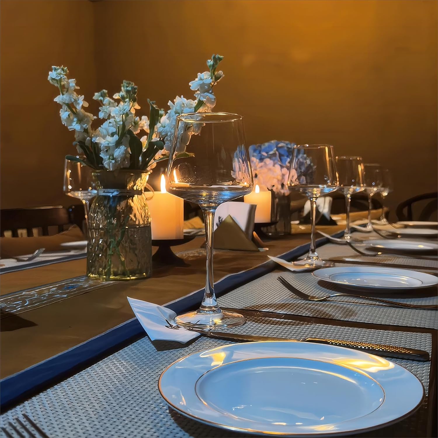 Physkoa Wine Glasses Set 6-18oz-LeadFree Wine Glass with Long Stem,Clear Stemmed Wine GlassesHandBlown Glassware Crystal Wine Gifts for Women Birthday Wedding