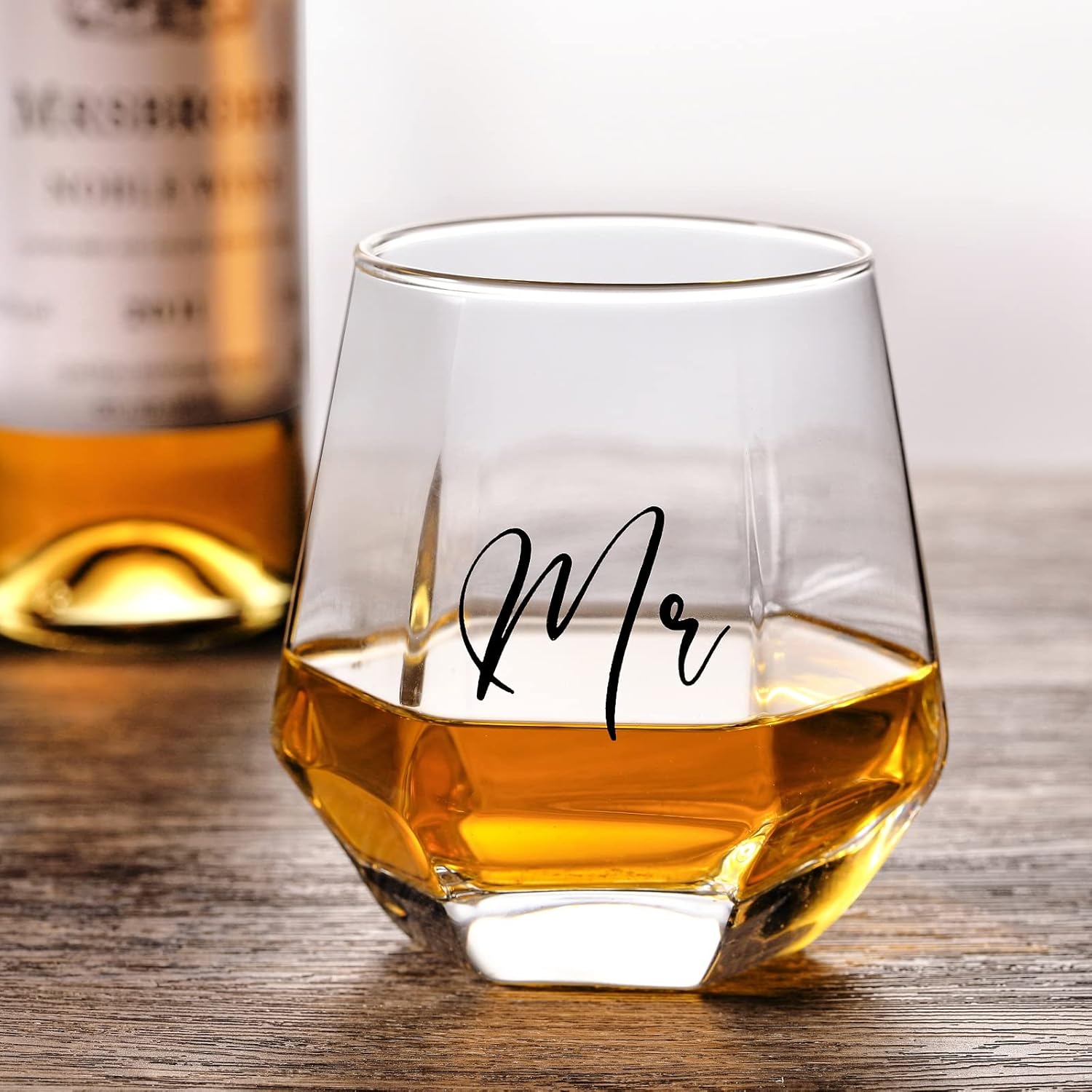 Mr and Mrs Wine Glasses Wedding Gifts for Bride and Groom-Gifts for Bridal Shower Engagement Wedding and Married Anniversary-His & Hers, Engagement Gift.