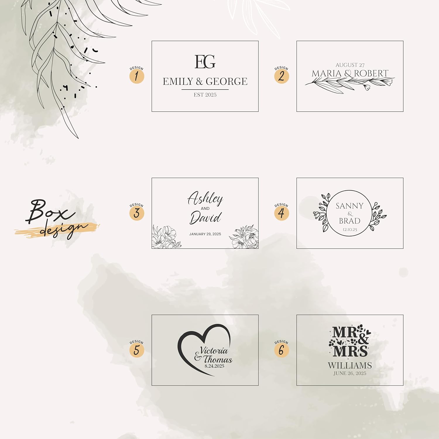 Personalized Wedding Champagne Flutes Set Custom Mr and Mrs Toasting Glasses with Wooden Gift Box Engraved Bride and Groom Glassware for Engagement, Wedding