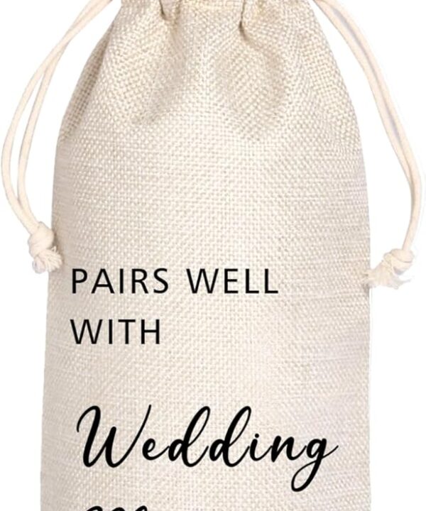 Wedding Planning Gift | Wedding Engagement Gifts Wine Bag | Engagement Party Gifts | Pairs well with wedding planning Mr and Mrs Gifts for Couple 11WB44