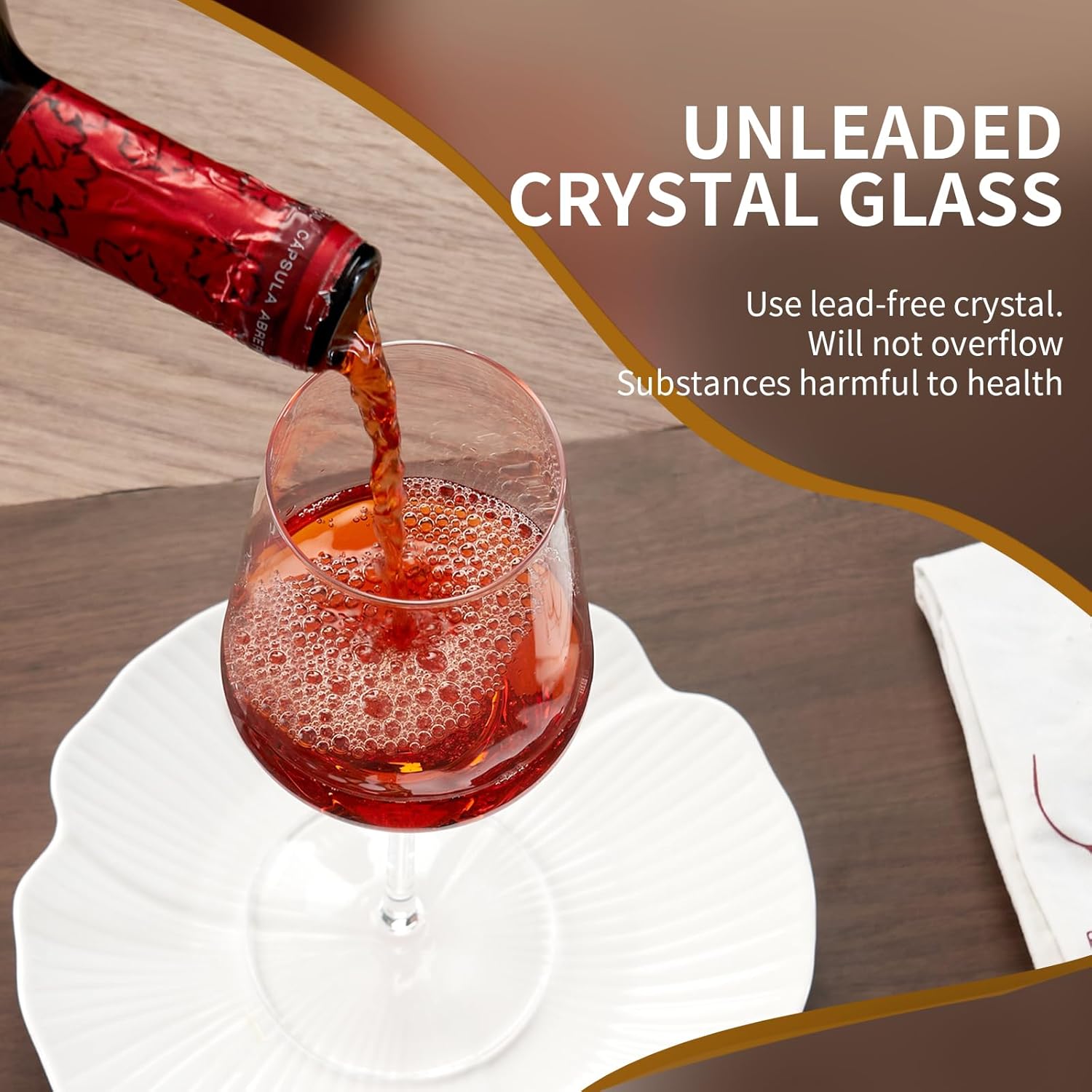 ACHEER Crystal Wine Glasses Set of 4 – Hand Blown Red Wine or White Wine Glass – 14Oz – Long Stem Wine Glasses Gift for Wedding, Anniversary, Christmas