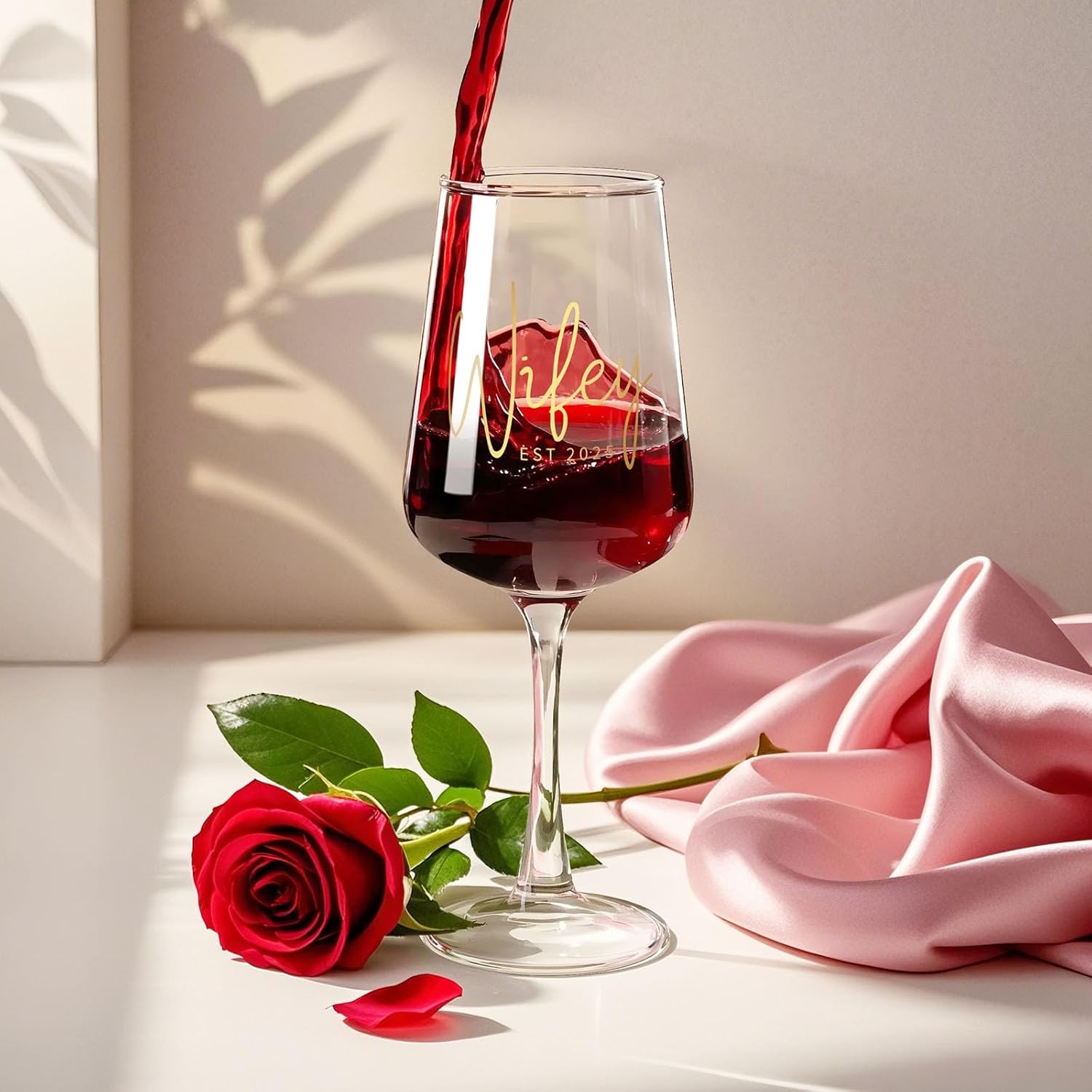 Bridal Shower Gifts, Bride to be Bachelorette Gift for Bride, Wedding Gift Bridal Engagement Gifts for Couples – 15.5 Oz Wine Glass