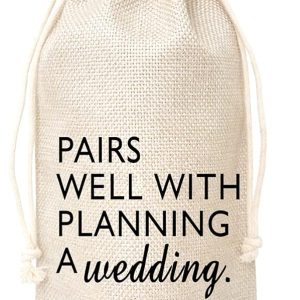 Wine Bag Wedding Gift for Mr and Mrs - Engagement Gift J14